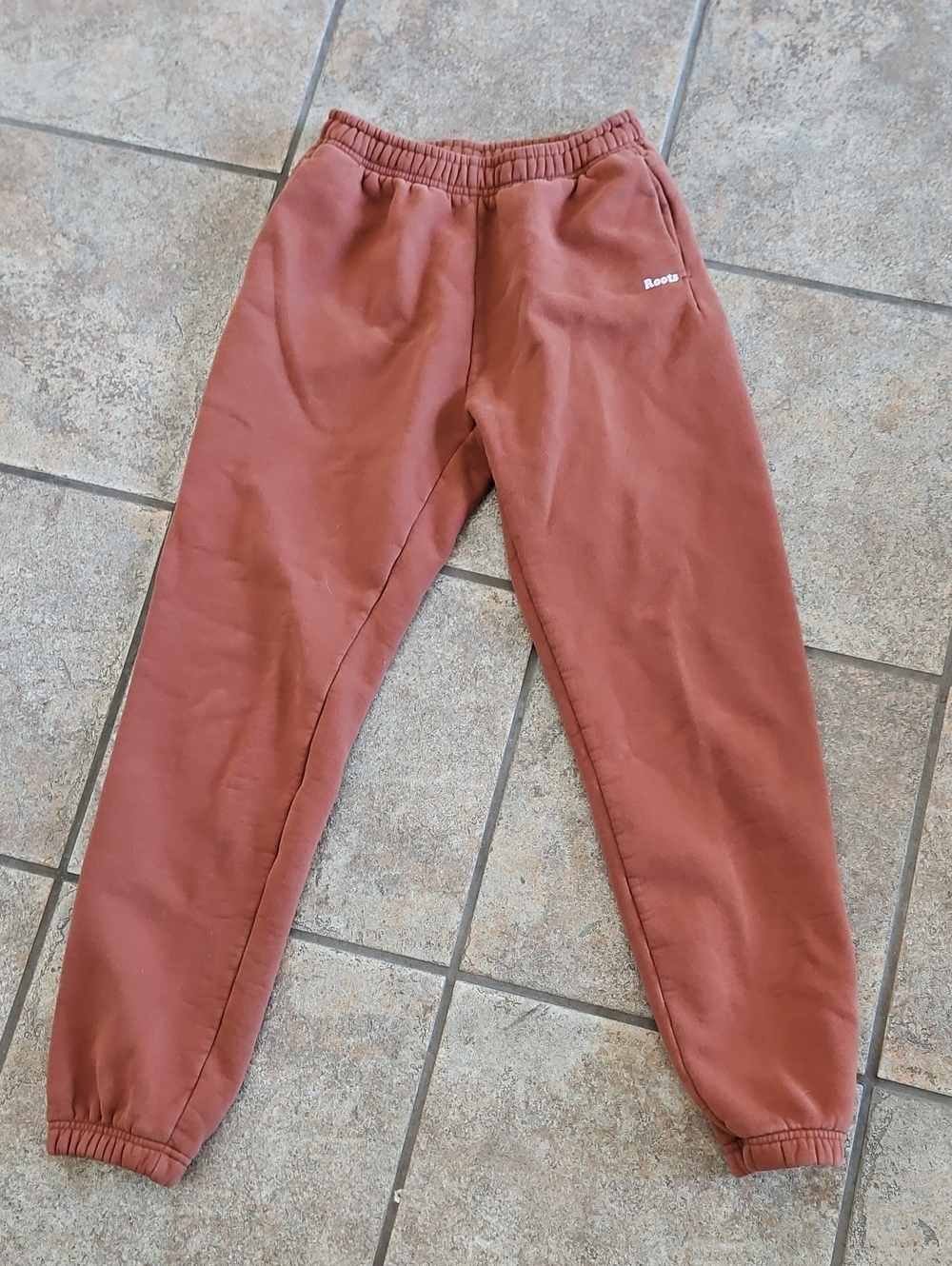 Roots Womens Rust-Colored Joggers Size XS